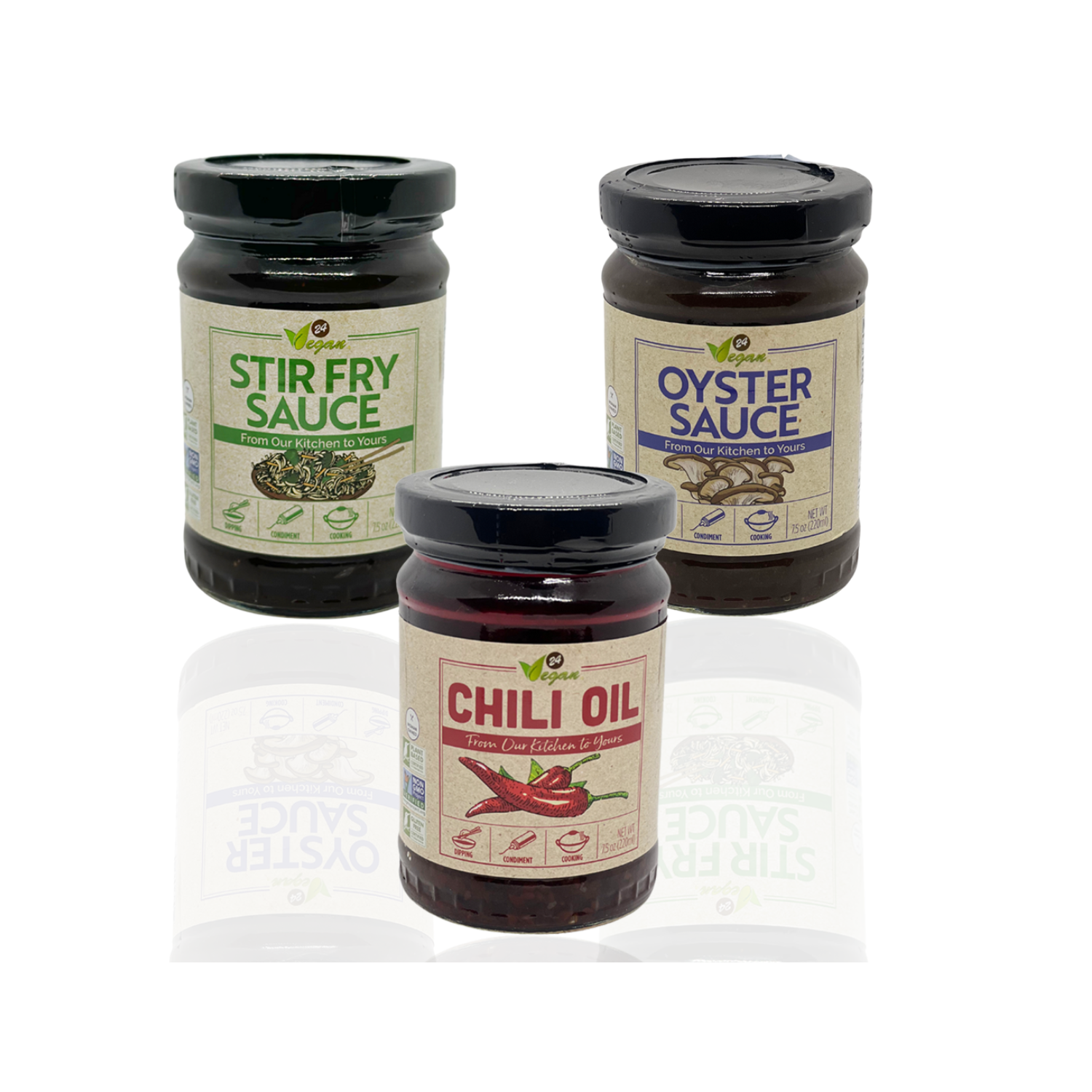 Chili Oil & Oyster Sauce & Stir Fry Sauce - 3 Pack