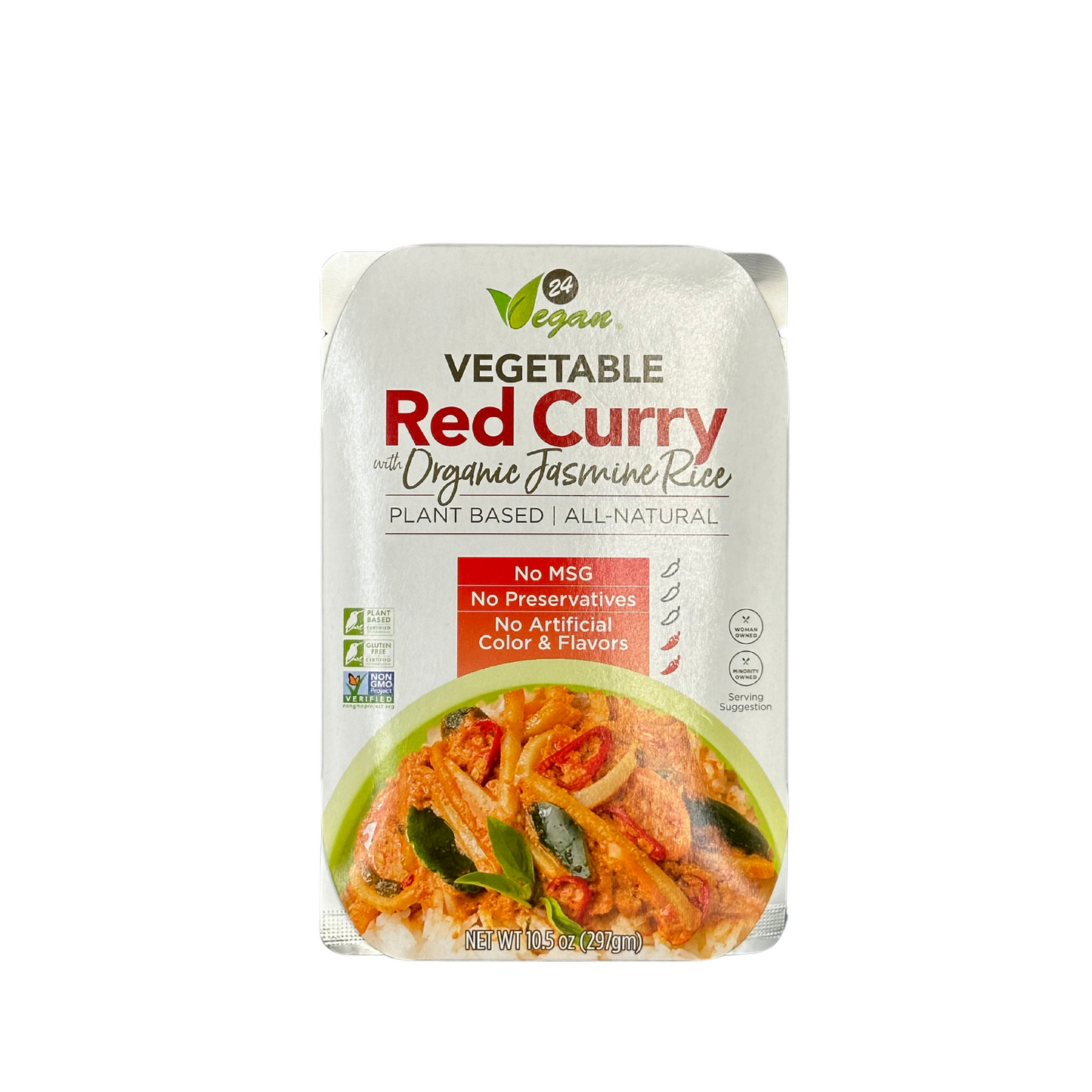 24Vegan Instant Meal Vegetable Red Curry with Organic Rice