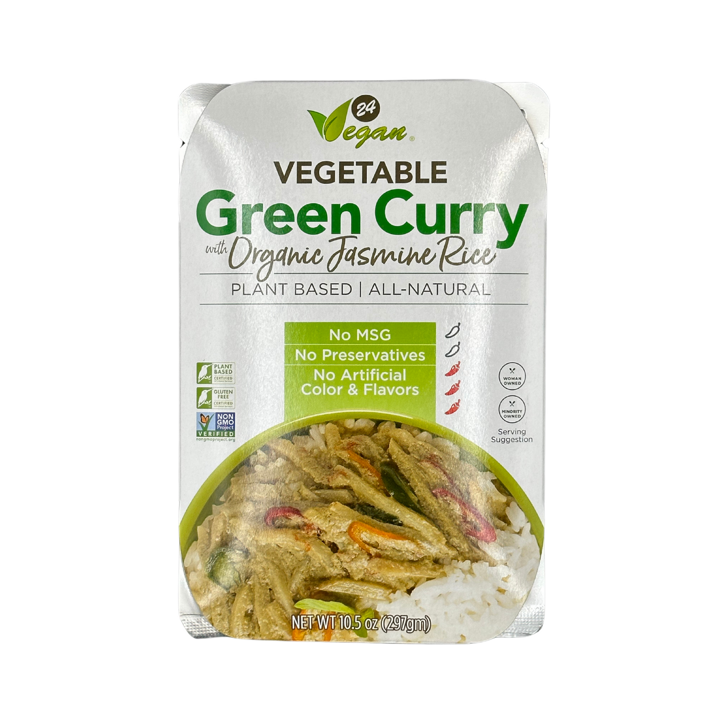 24Vegan Instant Meal Vegetable Green Curry with Organic Rice