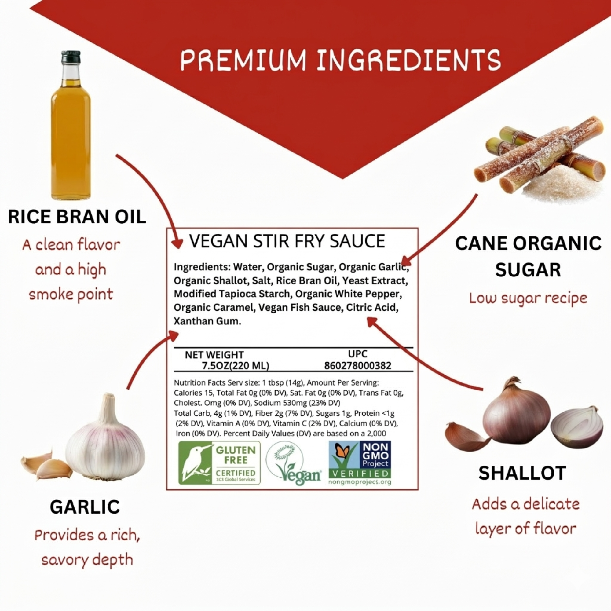 whole food plant based stir fry sauce 24Vegan Stir Fry Sauce - Vegan - All Natural - Non GMO - No MSG - 7.5oz