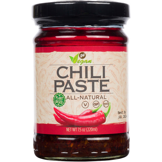 24Vegan Chili Paste - 7.5oz - All Natural - Vegan - MSG Free - NON GMO