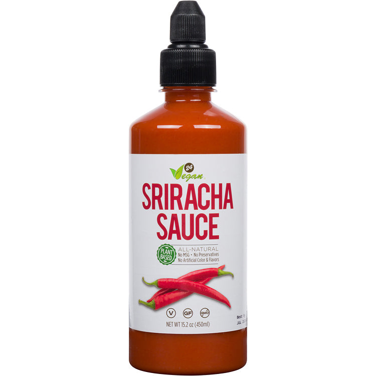 Vegan Sriracha Hot Sauce - 15.2oz - All Natural - Vegan - MSG Free - NON GMO