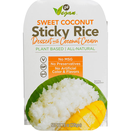 24Vegan Instant Meal Sweet Coconut Sticky Rice Dessert with Coconut Cream
